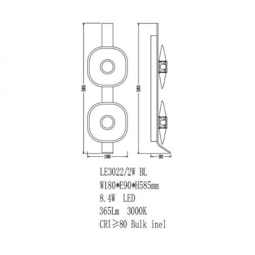 Бра Illusion LE3022/2W BL