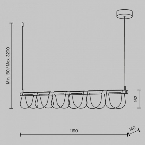 Подвесной светильник Maytoni Fluffy MOD319PL-L30B3K Подвесной светильник Maytoni Fluffy MOD319PL-L30B3K