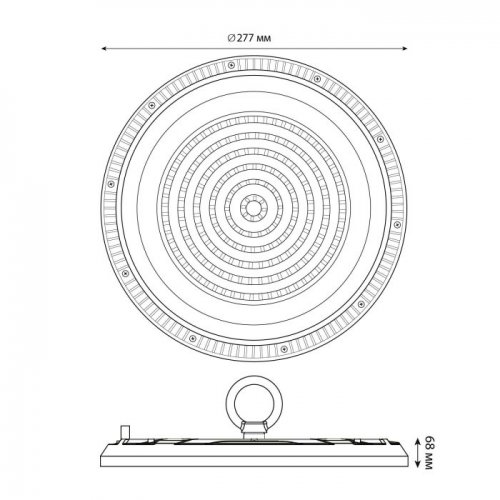 Светильник подвесной Uniel ULY-U37D-150W/4000K IP65 GREY