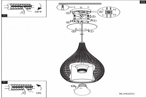 Подвесной светильник Eglo Razoni 92251