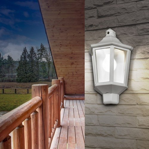 Настенный фонарь ЭРА уличный НБУ 06-60-003 У1 белый прозр.