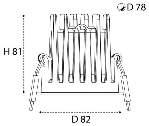 Встраиваемый светильник Italline IT08-8041 IT08-8041 black 3000K