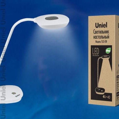 Настольная лампа (09108) Uniel TLD-518 White/LED/400Lm/4500K Настольная лампа (09108) Uniel TLD-518 White/LED/400Lm/4500K