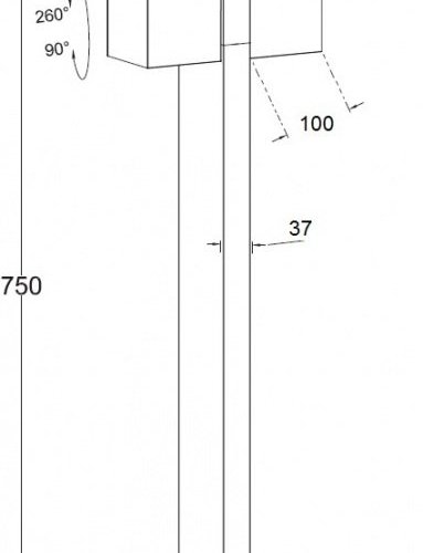 Наземный фонарь Oasis Light TUBE LED W1938-2-750