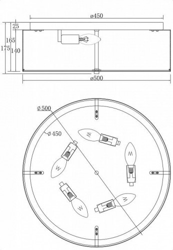 Потолочная люстра Maytoni Ripple MOD096CL-05CH Потолочная люстра Maytoni Ripple MOD096CL-05CH