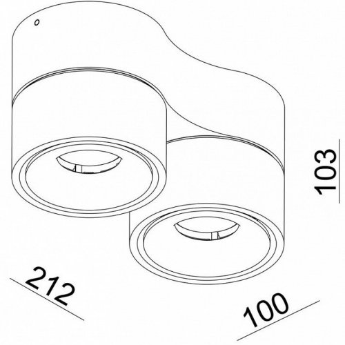 Накладной светильник Deko-Light Uni II Double 348125