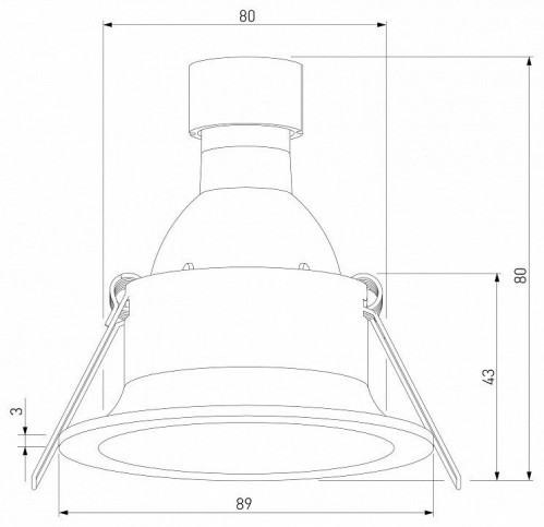 Светильник встраиваемый Elektrostandard Andi (25061/01) GU10 белый IP44 a070144 Светильник встраиваемый Elektrostandard Andi (25061/01) GU10 белый IP44 a070144