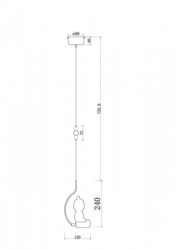 Подвесной светильник Sophie LE1077/1S PI