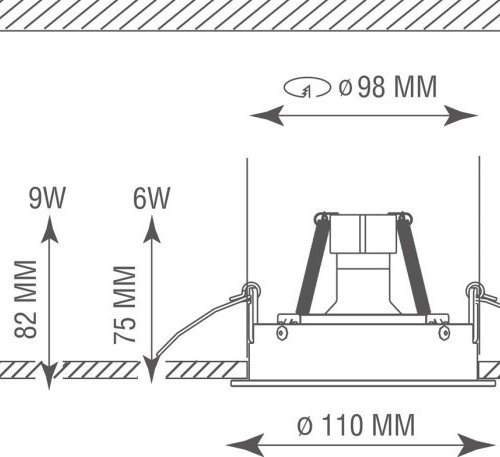 Точечный светильник Donolux Lumme DL18615/01WW-R Silver Grey/Black
