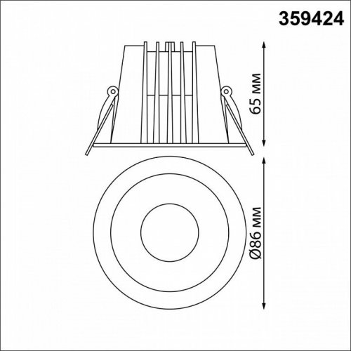 Встраиваемый светильник Novotech Lang 359424 Встраиваемый светильник Novotech Lang 359424