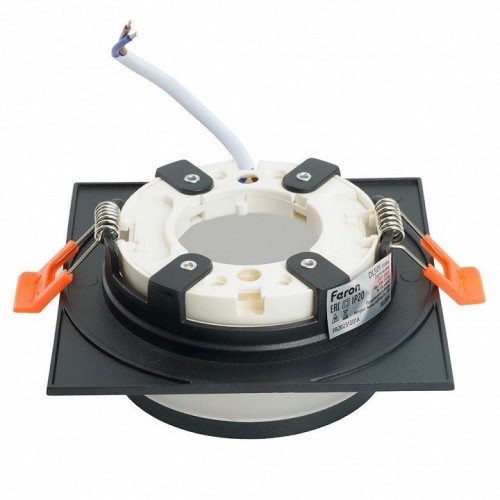 Светильник встраиваемый Feron DL501 потолочный GX53 черный квадрат 51088