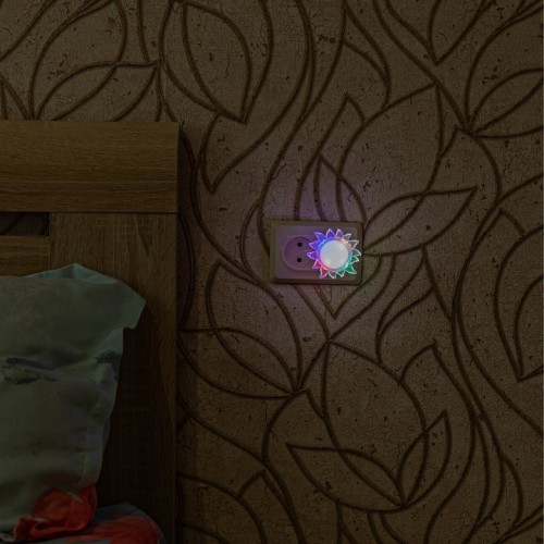 Настенный светодиодный светильник (10322) Uniel Детская серия DTL-308-Подсолнух/RGB/4LED/0,5W