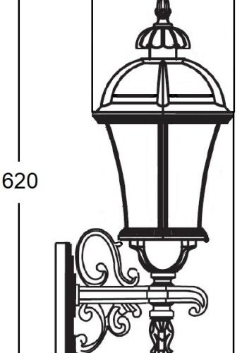 Настенный фонарь уличный Oasis Light ROMA L 95201L/08 Bl
