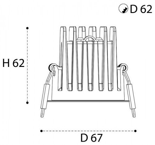 Встраиваемый светильник Italline IT08-8040 IT08-8040 black 3000K