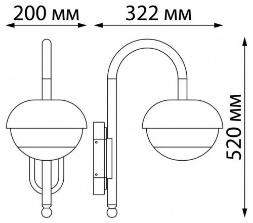 Настенный светильник уличный Novotech Street 370955