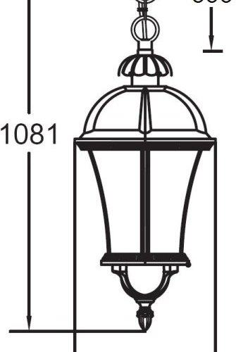 Уличный светильник подвесной Oasis Light ROMA L 95205L Gw