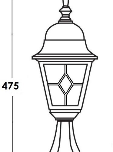 Наземный фонарь Oasis Light QUADRO M lead GLASS 79904MlgG Bl
