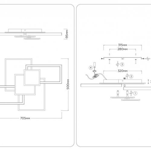 Потолочная люстра Acrylica FA1032