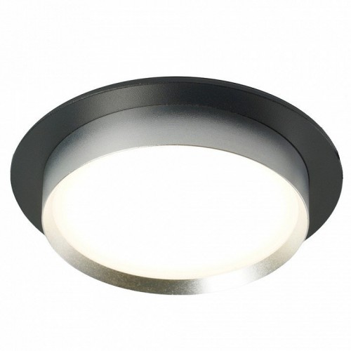 Светильник встраиваемый Feron DL507 потолочный GX53 черный + серебро круг 51355