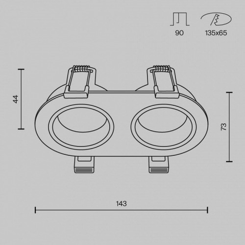 Встраиваемый светильник Maytoni Technical Share DL126-02-GU10-W Встраиваемый светильник Maytoni Technical Share DL126-02-GU10-W