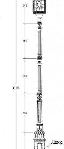 Наземный фонарь Oasis Light LONDON L 64810L/E7 Bl