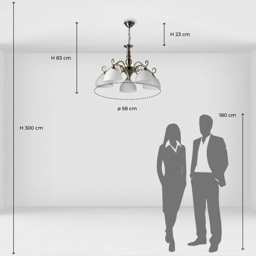 Подвесная люстра DeMarkt City Олимп 318014705 Подвесная люстра DeMarkt City Олимп 318014705