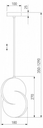 Подвесной светодиодный светильник Eurosvet Lang 50225/1 Led золото Подвесной светодиодный светильник Eurosvet Lang 50225/1 Led золото