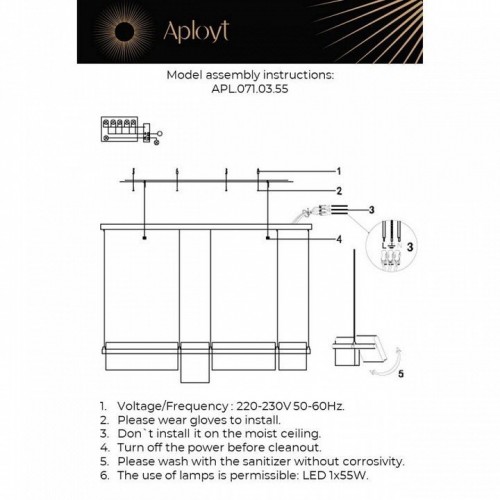 Подвесной светильник Aployt Merod APL.071.03.55
