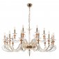 Подвесная люстра Crystal Lux Catarina SP12+6 V2 Gold/Transparent-Cognac