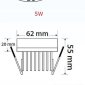 Встраиваемый светодиодный светильник Horoz Valeria 5W 4200К 016-040-0005