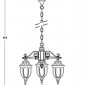 Уличный светильник подвесной Oasis Light Genuya 92170/3 Bl