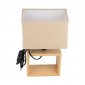 Настольная лампа Uniel UML-B401 E27 Light Grey/Wood UL-00010956
