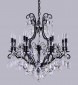Подвесная люстра Crystal Lux Magnifico MAGNIFICO SP13 BLACK/TRANSPARENT