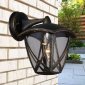Уличный настенный светильник Reluce 08302-9.2-001SJ Top mount BKG