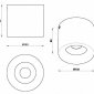 Точечный светильник Metrica 113-12W-D100-3000K-24DG-BK