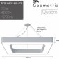 Подвесной светодиодный светильник Geometria ЭРА Quadro SPO-162-W-40K-070 70Вт 4000К белый Б0050584