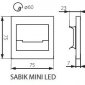 Подсветка ступеней лестницы SABIK 32490