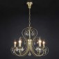 Подвесная люстра Eurosvet Alda 3305/5 латунь/прозрачный хрусталь Strotskis a072114