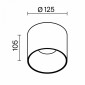 Точечный светильник Maytoni Alfa LED C064CL-01-25W4K-RD-WB