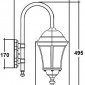 Настенный фонарь уличный ASTORIA 1 S 91302S/10 Gb