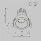 Встраиваемый светильник Maytoni Technical Dip DL123-10W-3K-B