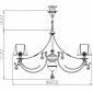 Подвесная люстра Maytoni Soffia RC093-PL-08-R