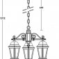 Уличный светильник подвесной Oasis Light ASTORIA 2 91470L/3 cover Gb