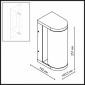 Настенный светильник уличный Odeon Light Cortena 7180/12WL