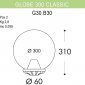 Уличный консольный светильник Fumagalli GLOBE 300 G30.B30.000.BXF1R