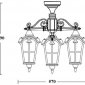 Потолочный светильник уличный Oasis Light PORTO 86170A/3 02 R