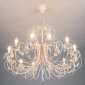 Подвесная люстра Eurosvet 3305/12 белый с золотом/прозрачный хрусталь Strotskis