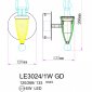 Бра Joli LE3024/1W GD