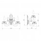 Бра Eurosvet Alda 3305/3 латунь/прозрачный хрусталь Strotskis a072113