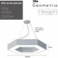 Подвесной светодиодный светильник Geometria ЭРА Hexagon SPO-123-W-40K-045 45Вт 4000К белый Б0050554